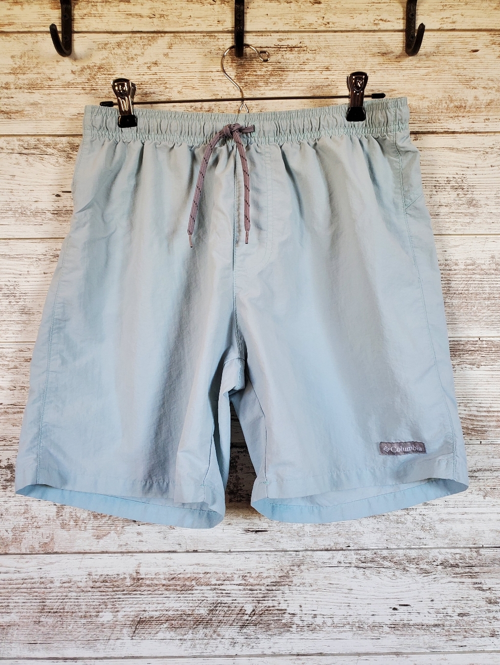 Columbia PFG Light Blue Hybrid Water Shorts Quick-Dry Nylon Beach Hiking Fish